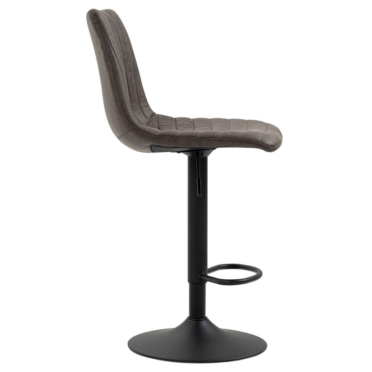 IDIMEX Lot de 2 tabourets de bar VENEZA en tissu suédine