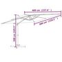 Voir la diapositive 6 : VIDAXL Parasol cantilever a LED Bleu azure 400x300 cm
