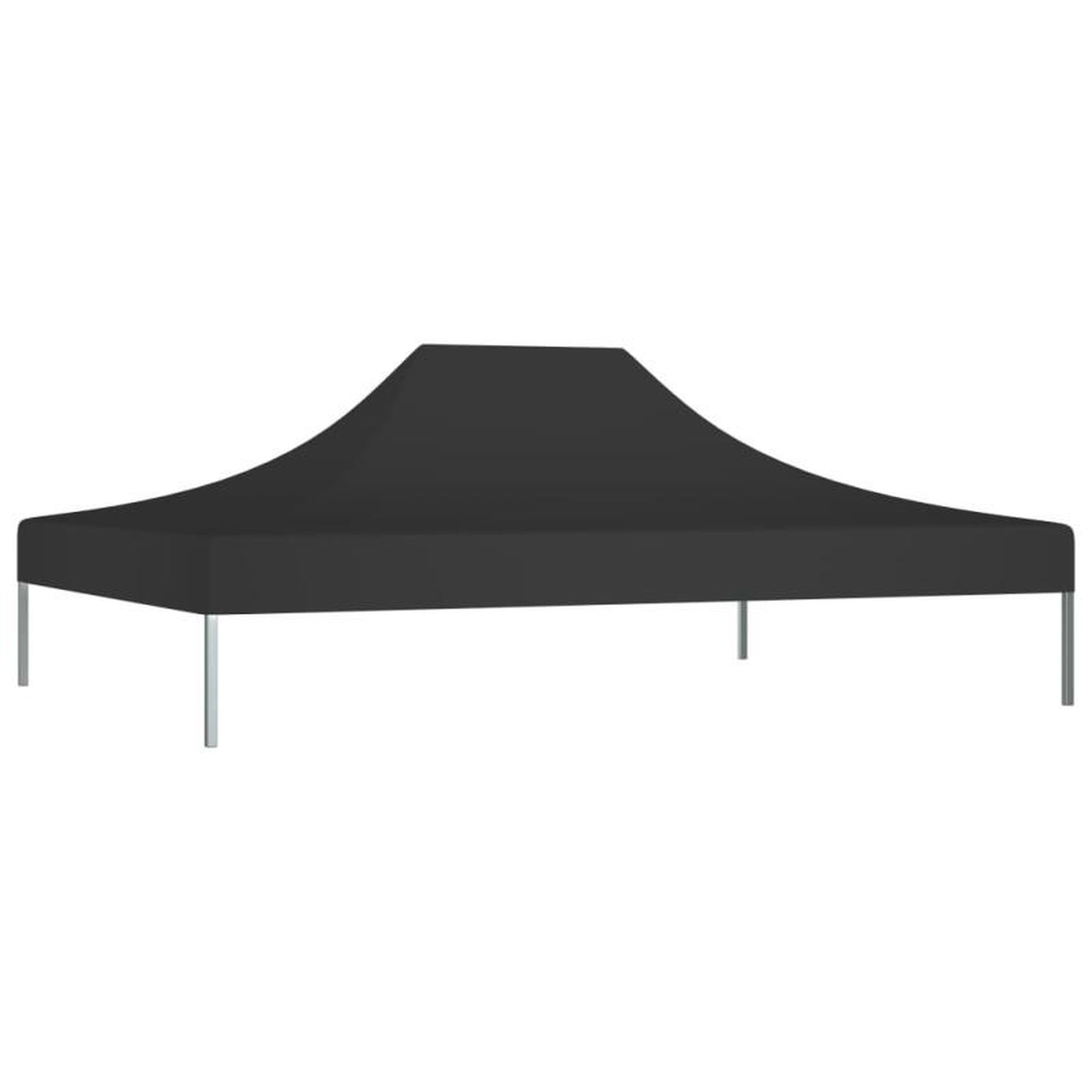 Voir la diapositive 2 : VIDAXL Toit de tente de réception 4x3 m Noir 270 g m²