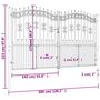 Voir la diapositive 6 : VIDAXL Portail et sommet de lance Noir 305x223 cm Acier enduit poudre