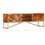 Voir la diapositive 6 : VIDAXL Meuble TV 140x30x45 cm Bois de Sesham massif