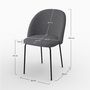 Voir la diapositive 4 : Rendez vous déco Lot de 2 chaises en tissu chiné gris foncé - Karl