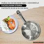 Voir la diapositive 2 : Fackelmann Set poêle 24 cm en inox et couvercle, 3 faitouts inox 16, 20 et 24 cm et 5 ustensiles Fackelmann Eterna
