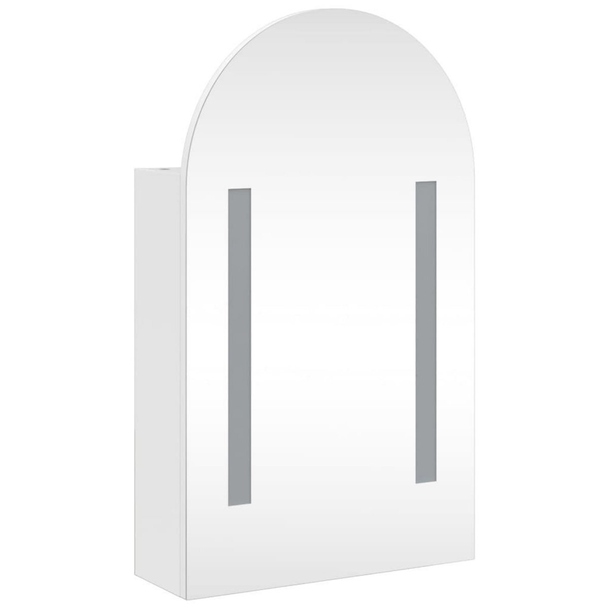 VIDAXL Armoire de bain a miroir avec LED arquee blanc 42x13x70 cm
