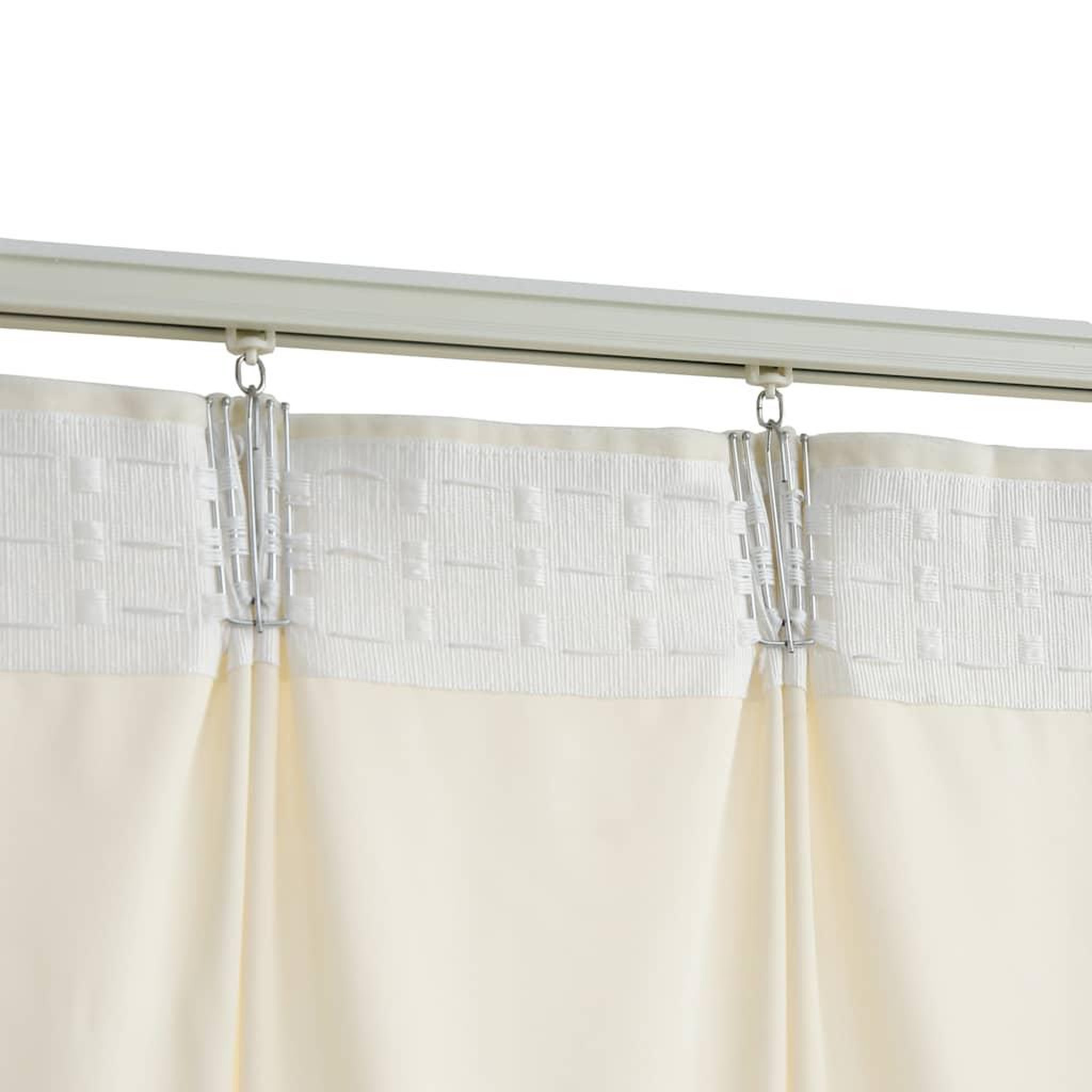 Voir la diapositive 4 : VIDAXL Rideau occultant avec crochets Velours Creme 290x245 cm