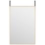 Voir la diapositive 2 : VIDAXL Miroir de porte Dore 40x60 cm Verre et aluminium