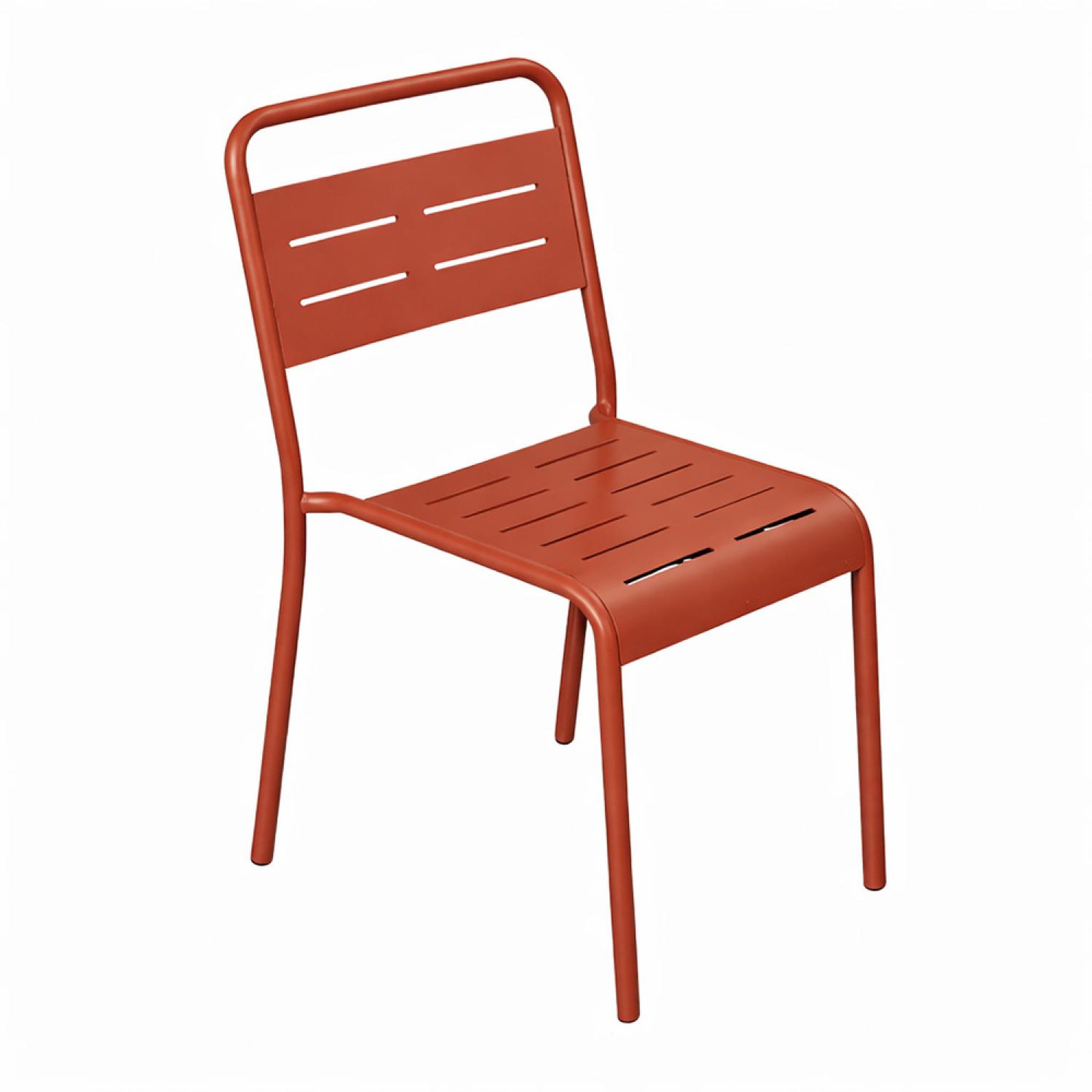 CONCEPT USINE Lot de 6 chaises de jardin empilables terracotta bergame