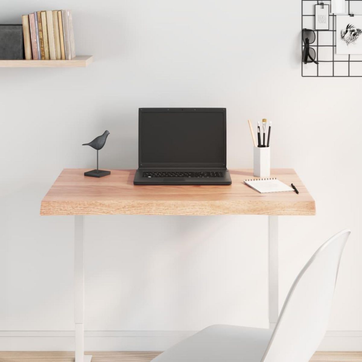 VIDAXL Dessus de table bois massif traite bordure assortie