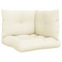 Voir la diapositive 2 : VIDAXL Coussins de palette lot de 3 creme tissu