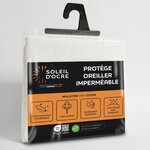 SOLEIL D'OCRE Taie protège oreiller coton MOLLETON imperméable, par Soleil d'ocre. Coloris disponibles : Blanc