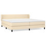 Voir la diapositive 2 : VIDAXL Sommier a lattes de lit avec matelas Creme 200x200 cm Tissu
