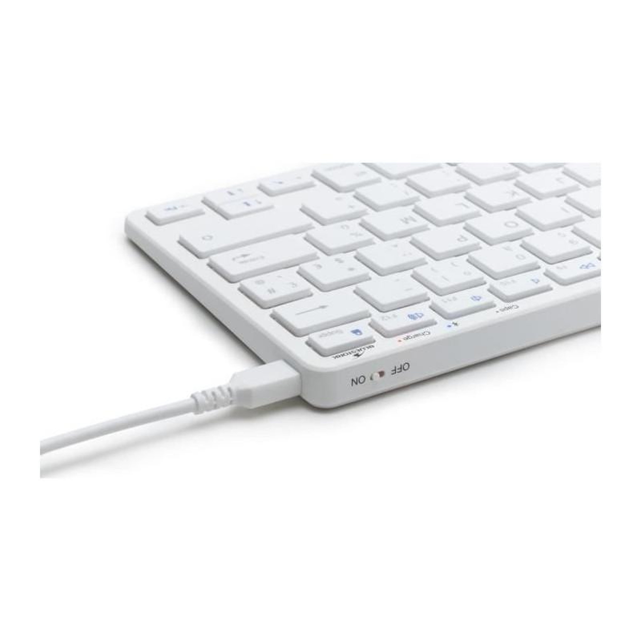 Voir la diapositive 4 : BLUESTORK Clavier TKL - BLUESTORK - Bluetooth Rechargeable pour Mac - Blanc