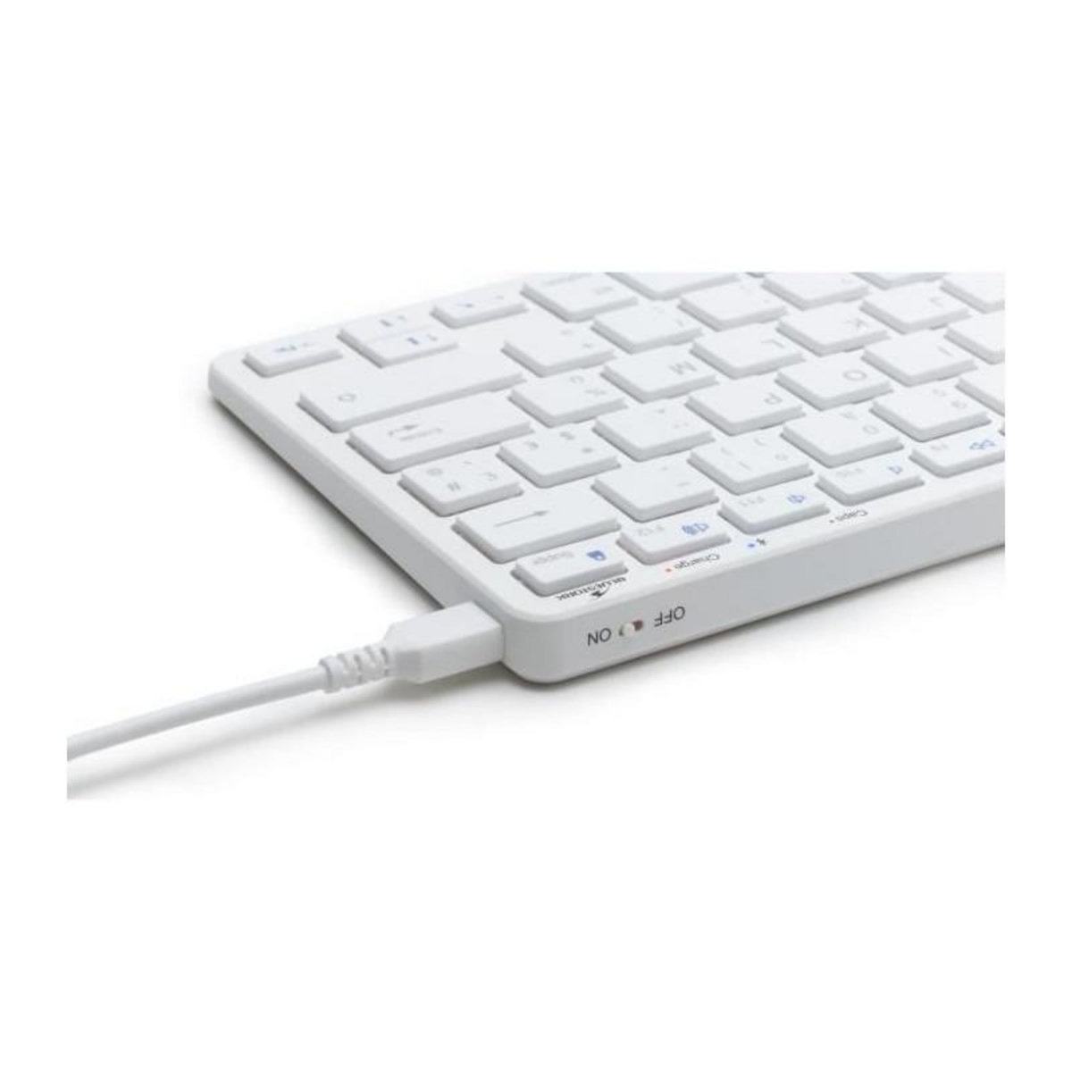 BLUESTORK Clavier TKL - BLUESTORK - Bluetooth Rechargeable pour Mac - Blanc