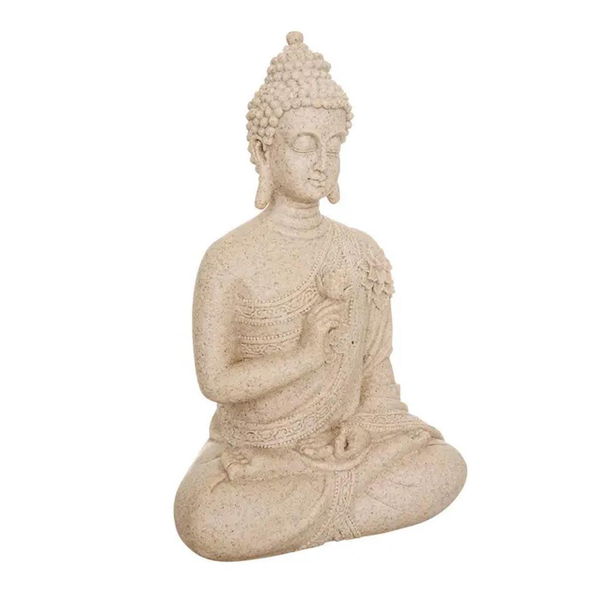ATMOSPHERA Statuette déco bouddha assis  salma  27cm beige