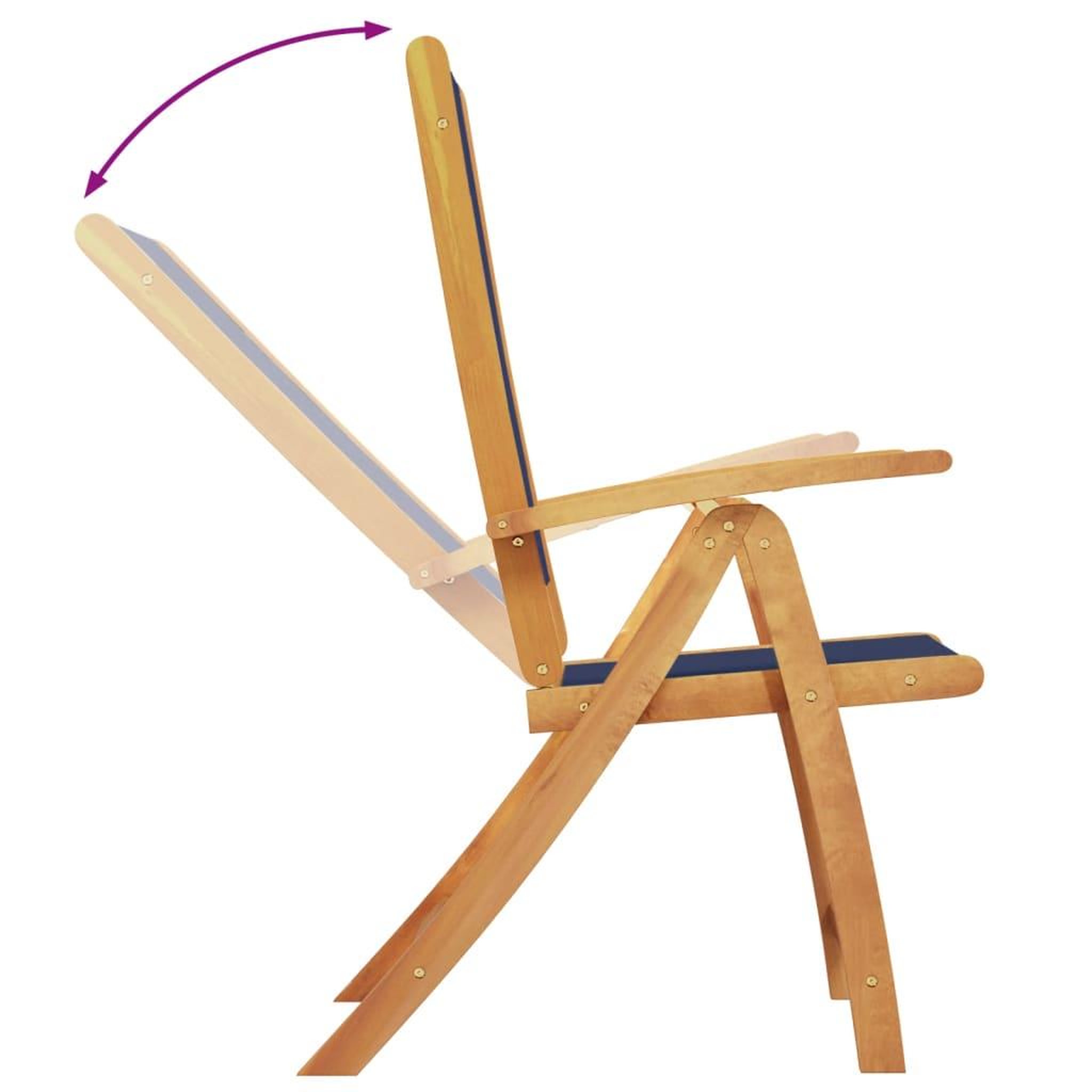 Voir la diapositive 4 : VIDAXL Chaises pliables de jardin lot de 6 bois d'acacia et textilene