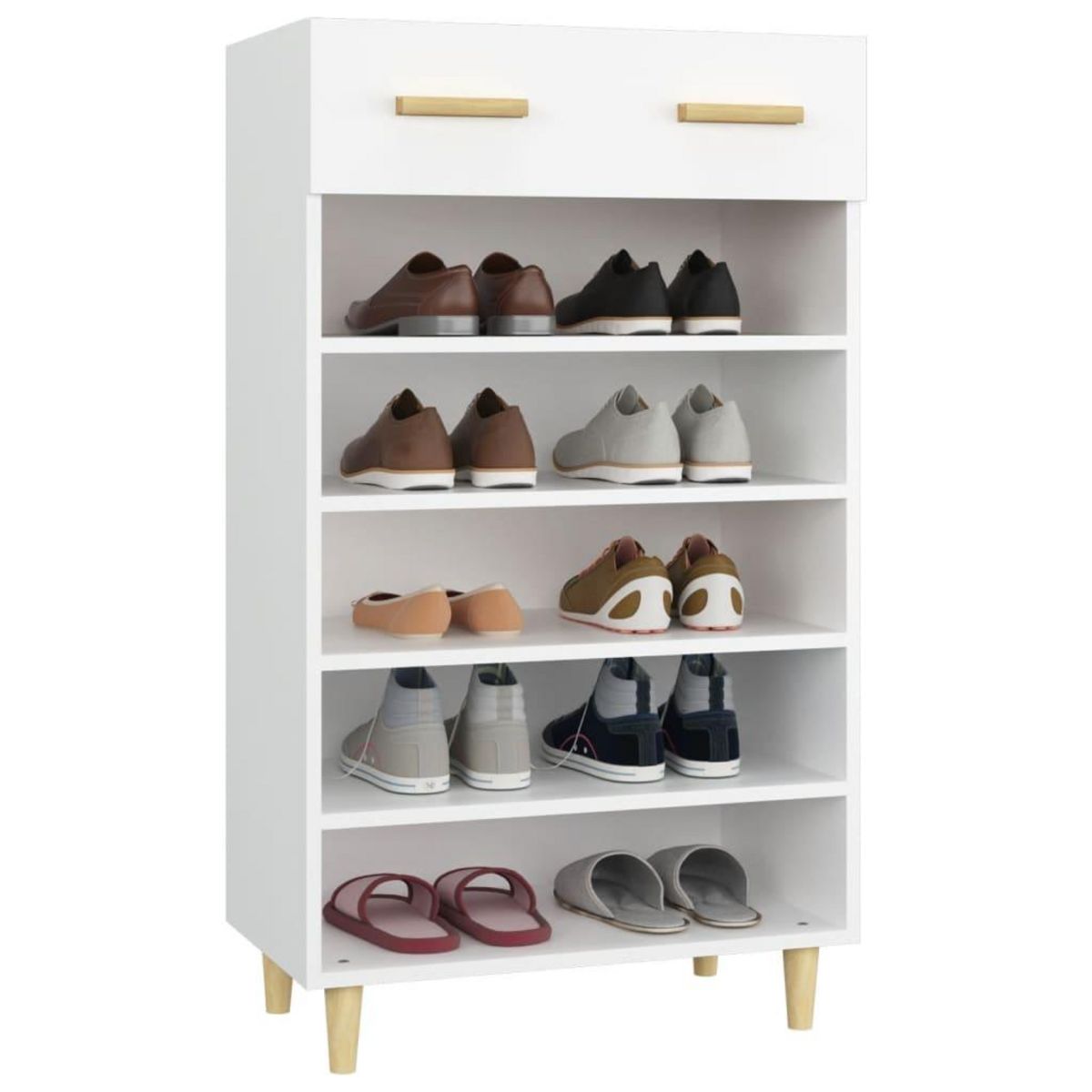 VIDAXL Armoire a chaussures Blanc 60x35x105 cm Bois d'ingenierie