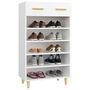 Voir la diapositive 4 : VIDAXL Armoire a chaussures Blanc 60x35x105 cm Bois d'ingenierie