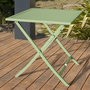 Voir la diapositive 5 : Paris Prix Table de Jardin Pliante  Marius  70cm Vert Lagune