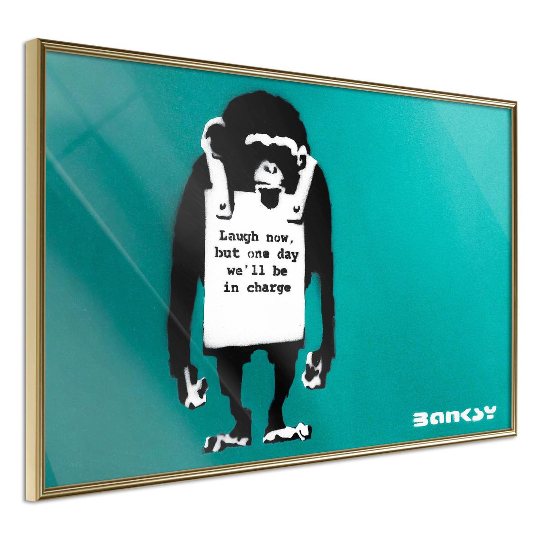 Paris Prix Affiche Murale Encadrée  Banksy Laugh Now