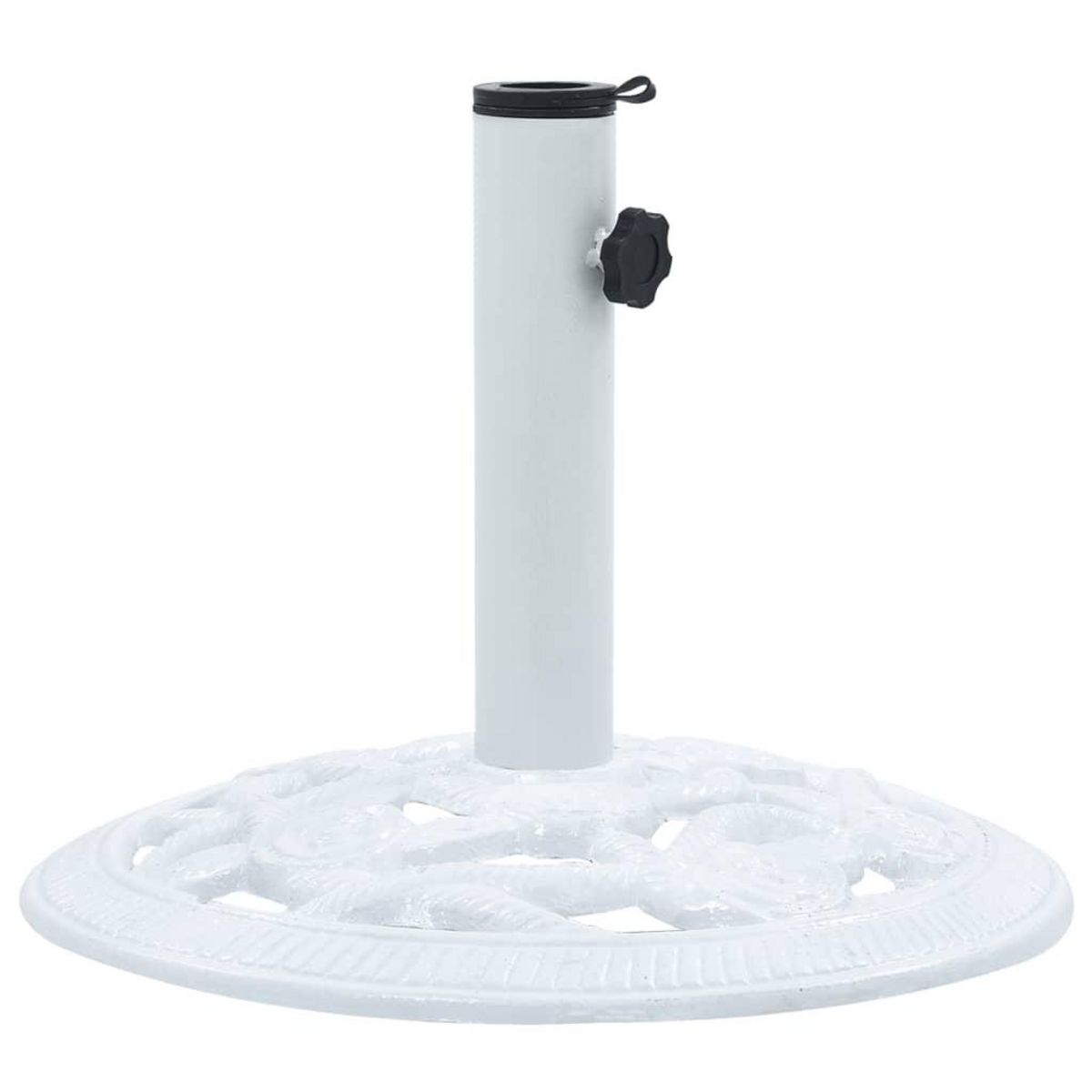 VIDAXL Socle de parasol Blanc 9 kg 40 cm Fonte