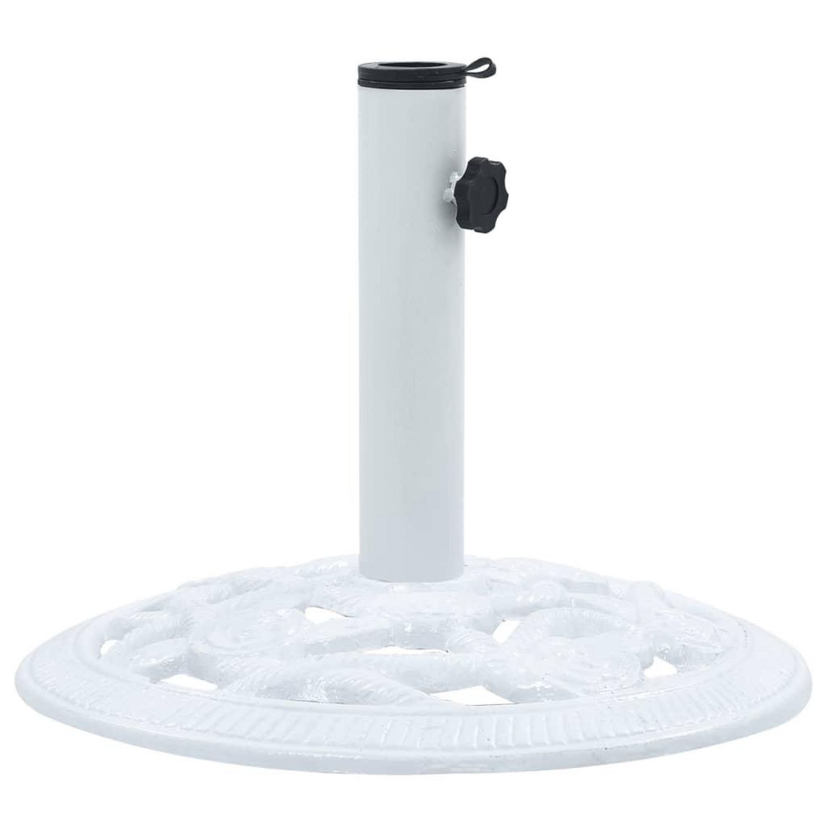 VIDAXL Socle de parasol Blanc 9 kg 40 cm Fonte