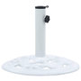 Voir la diapositive 2 : VIDAXL Socle de parasol Blanc 9 kg 40 cm Fonte