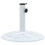 Voir la diapositive 2 : VIDAXL Socle de parasol Blanc 9 kg 40 cm Fonte