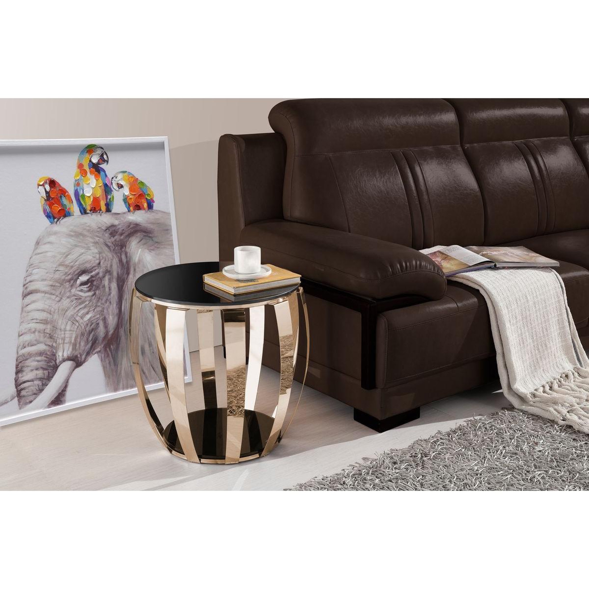 Voir la diapositive 3 : Paris Prix Table d'appoint déco  pabla  51cm or