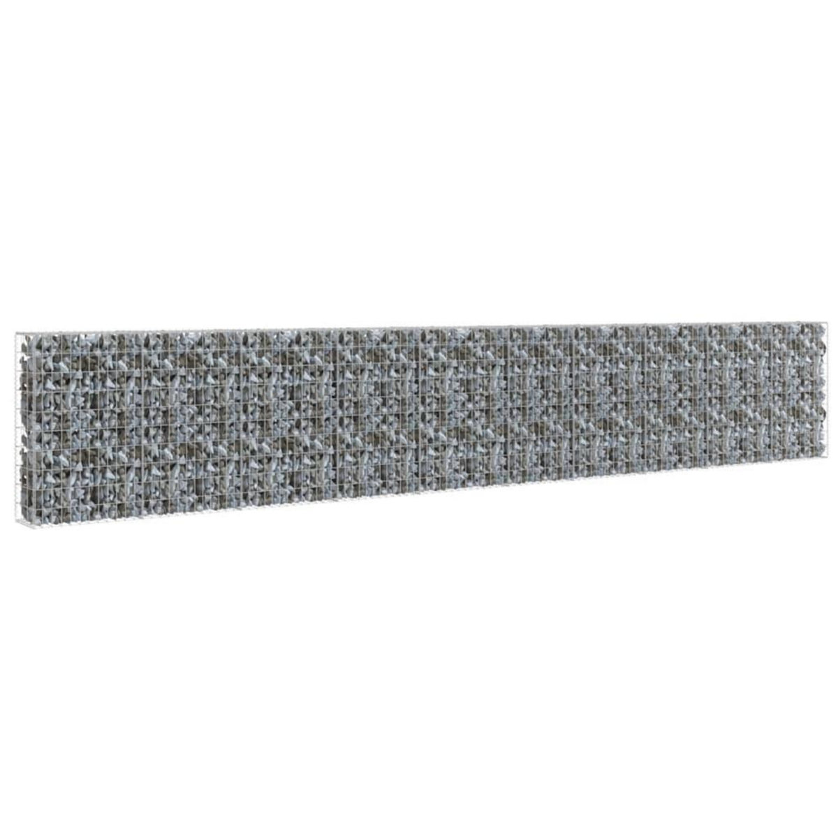 VIDAXL Mur a gabion avec couvercles Acier galvanise 600x30x100 cm
