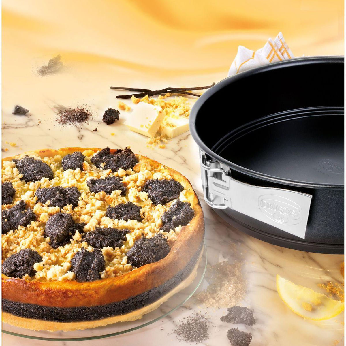 DR.OETKER Lot de 2 moules à gâteaux 26/26 cm en acier Dr oetker Tradition