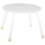 ATMOSPHERA Table douceur blanc pour enfant en bois Ø60cm