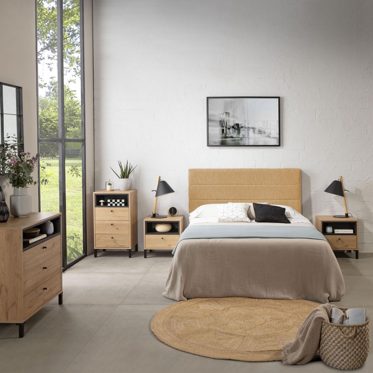 MARCKONFORT Tête de lit tapissée Miconos 140x60 cm Couleur Moutarde, 8 cm d'épaisseur