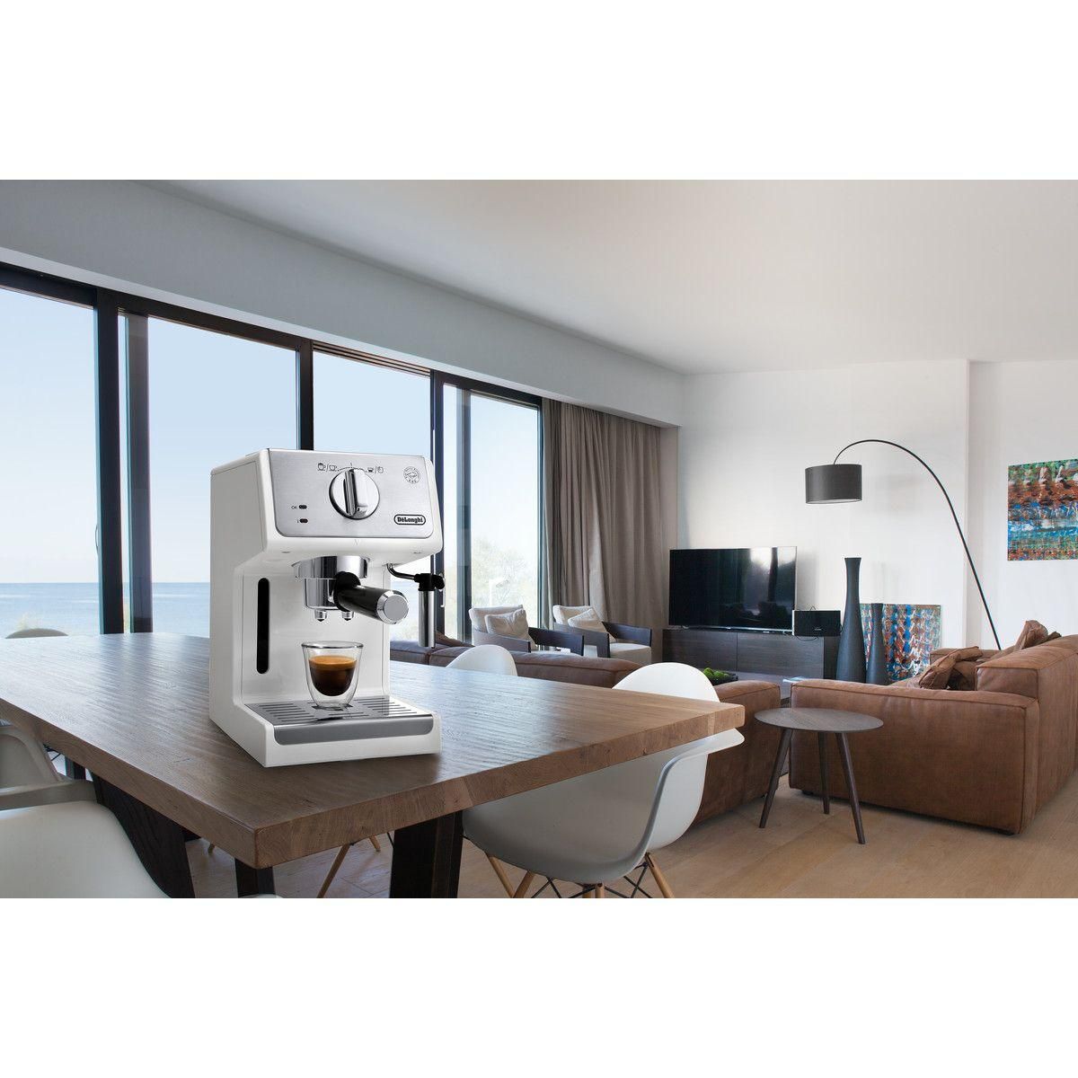 DELONGHI Machine à expresso ECP33.21.W Blanc