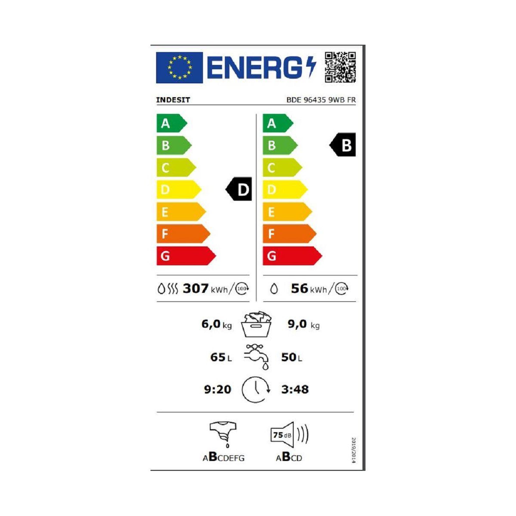 Voir la diapositive 6 : Indesit Lave linge séchant hublot BDE964359WBFR