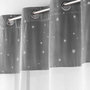 Voir la diapositive 2 : Paris Prix Rideau Voilage Phosphorescent  Moonlight  140x280cm Gris