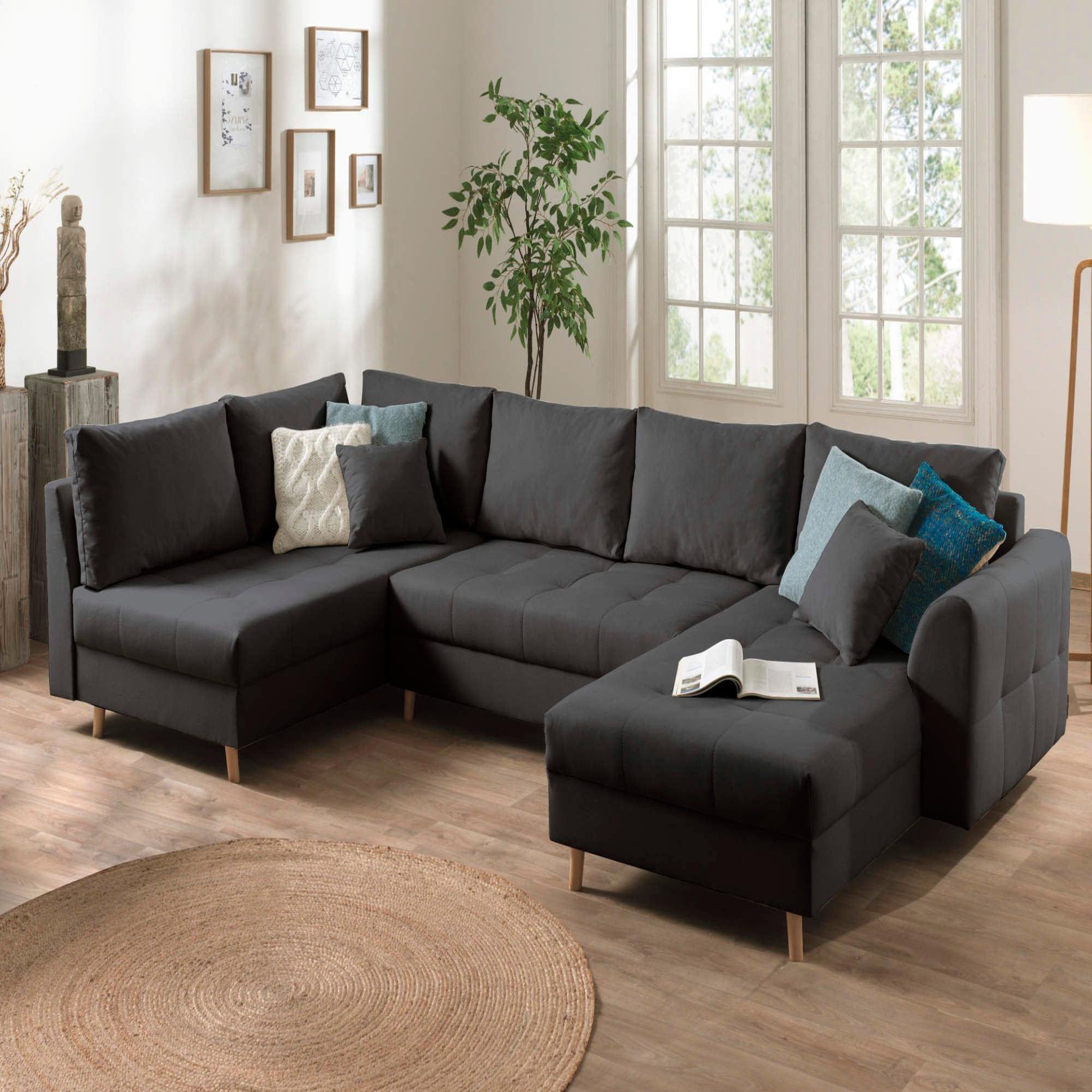 Voir la diapositive 1 : LISA DESIGN Rune - canapé panoramique - 7 places - style scandinave - gauche