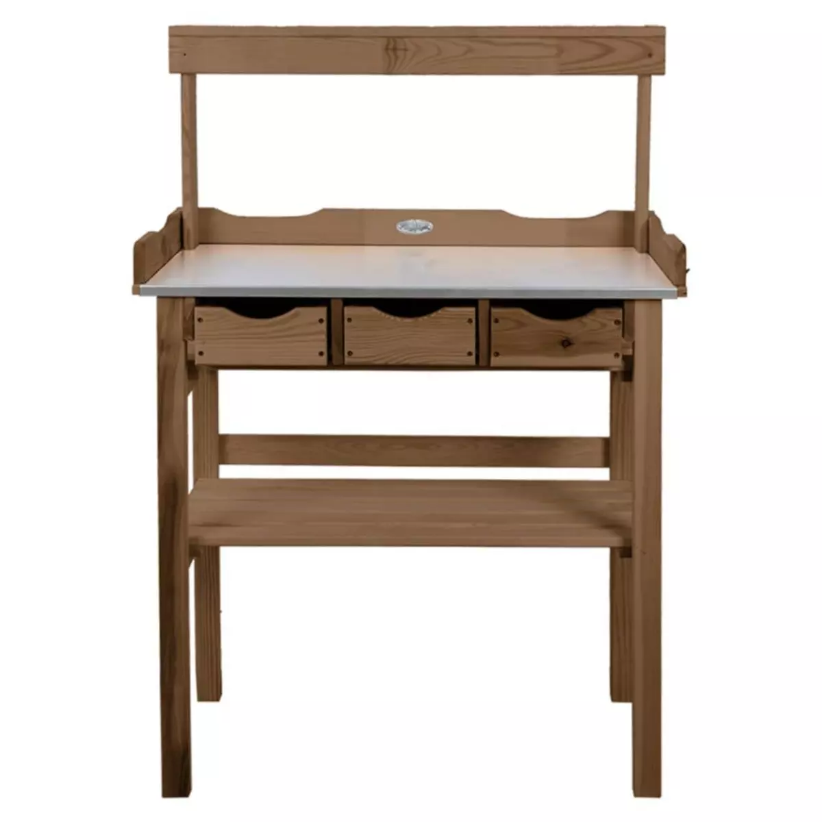 ESSCHERT DESIGN Esschert Design Table de rempotage avec tiroir et etagere marron