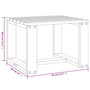 Voir la diapositive 6 : VIDAXL Table d'appoint de jardin noir 40x38x28,5 cm bois massif de pin