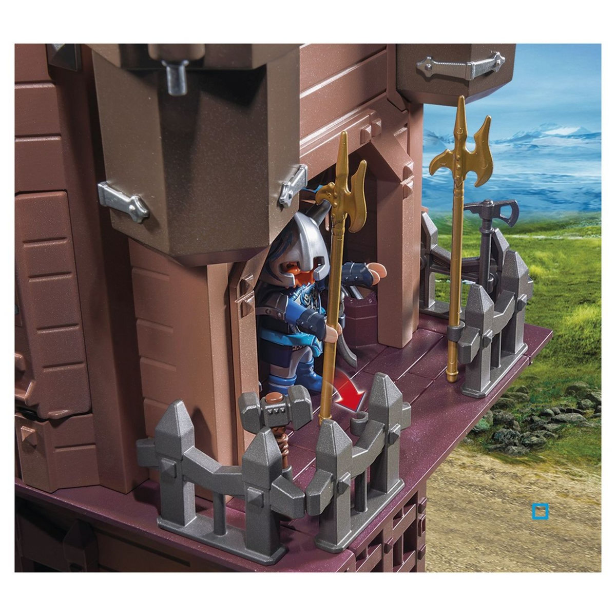 PLAYMOBIL 9340 - Knights - Tour d'attaque mobile des nains