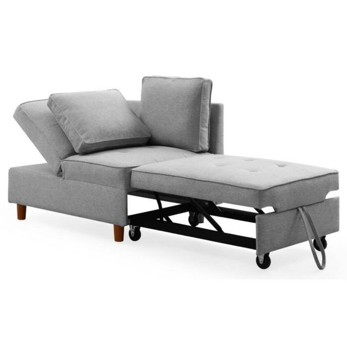 Paris Prix Banquette 2 Places Convertible  Théo  107cm Gris
