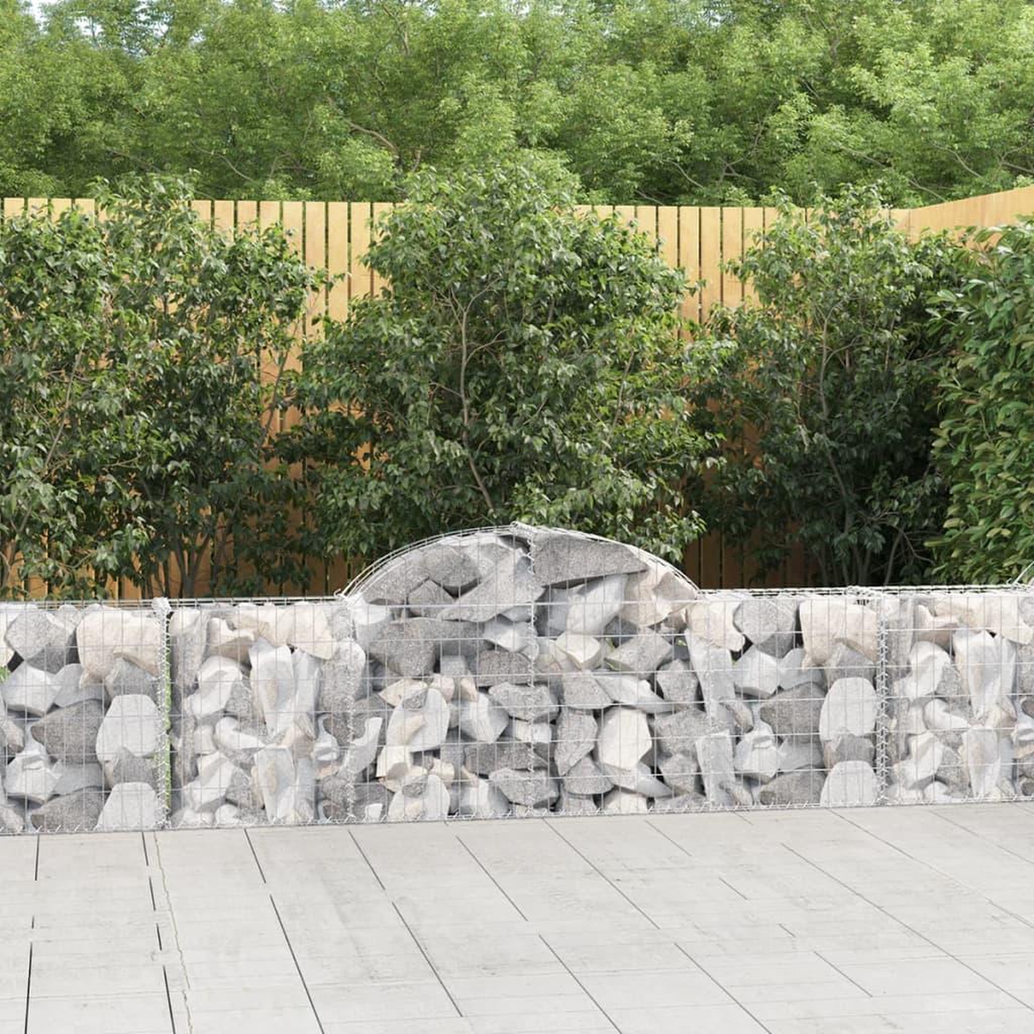 VIDAXL Paniers a gabions arques 14 pcs 200x30x60/80 cm Fer galvanise