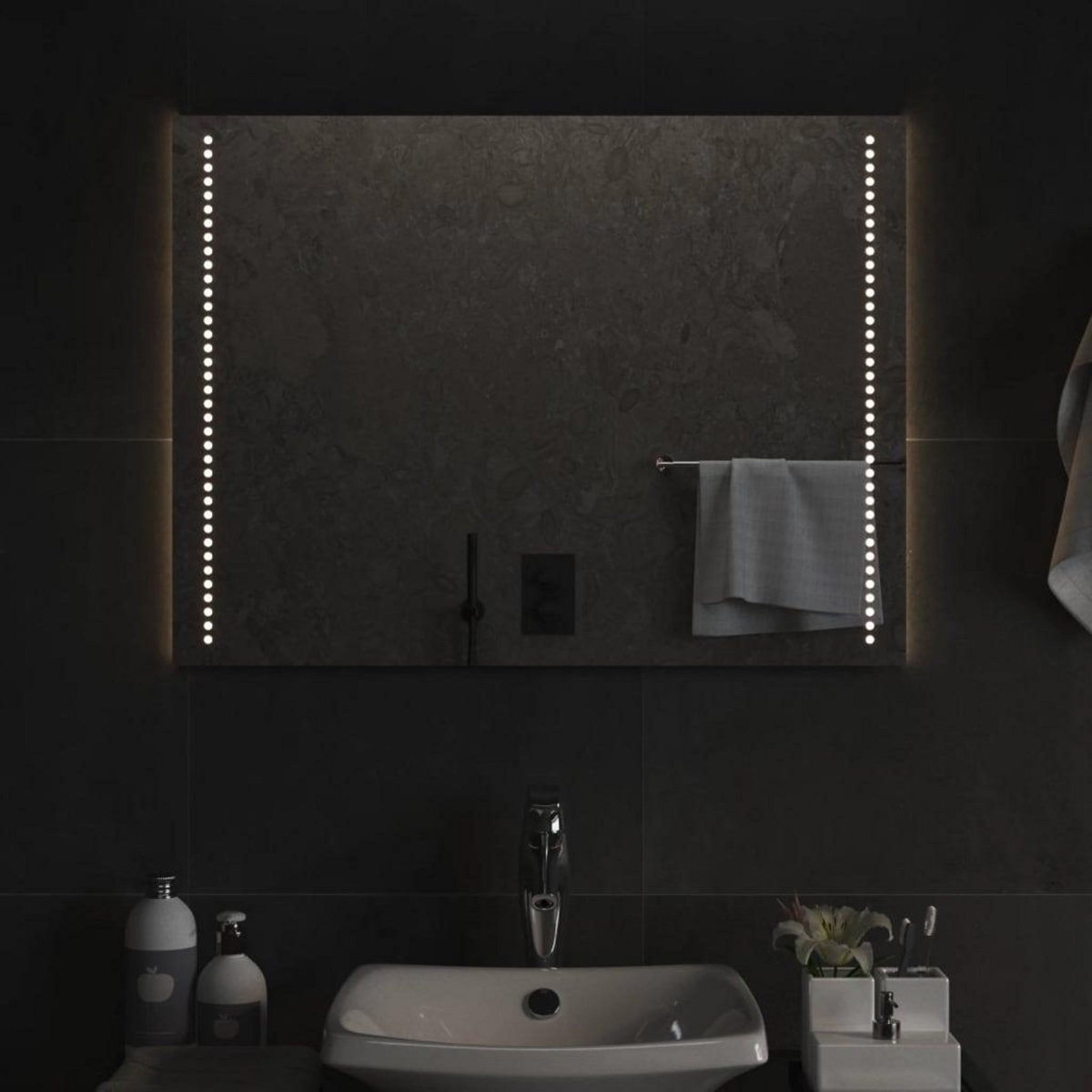 VIDAXL Miroir de salle de bain a LED 60x80 cm