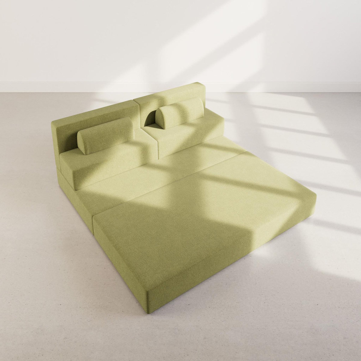 LISA DESIGN Astral - canapé 3 places convertible en velours texturé