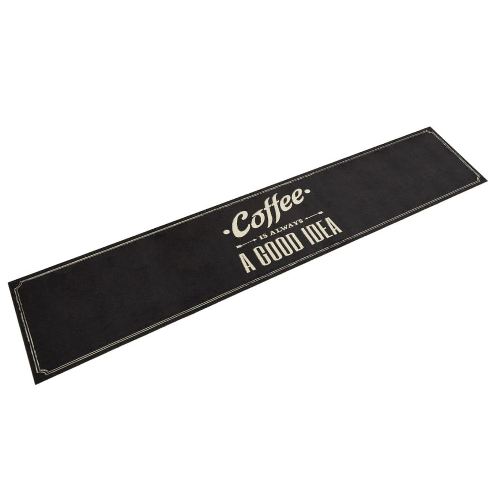 VIDAXL Tapis de cuisine lavable texte Coffee 60x300 cm velours