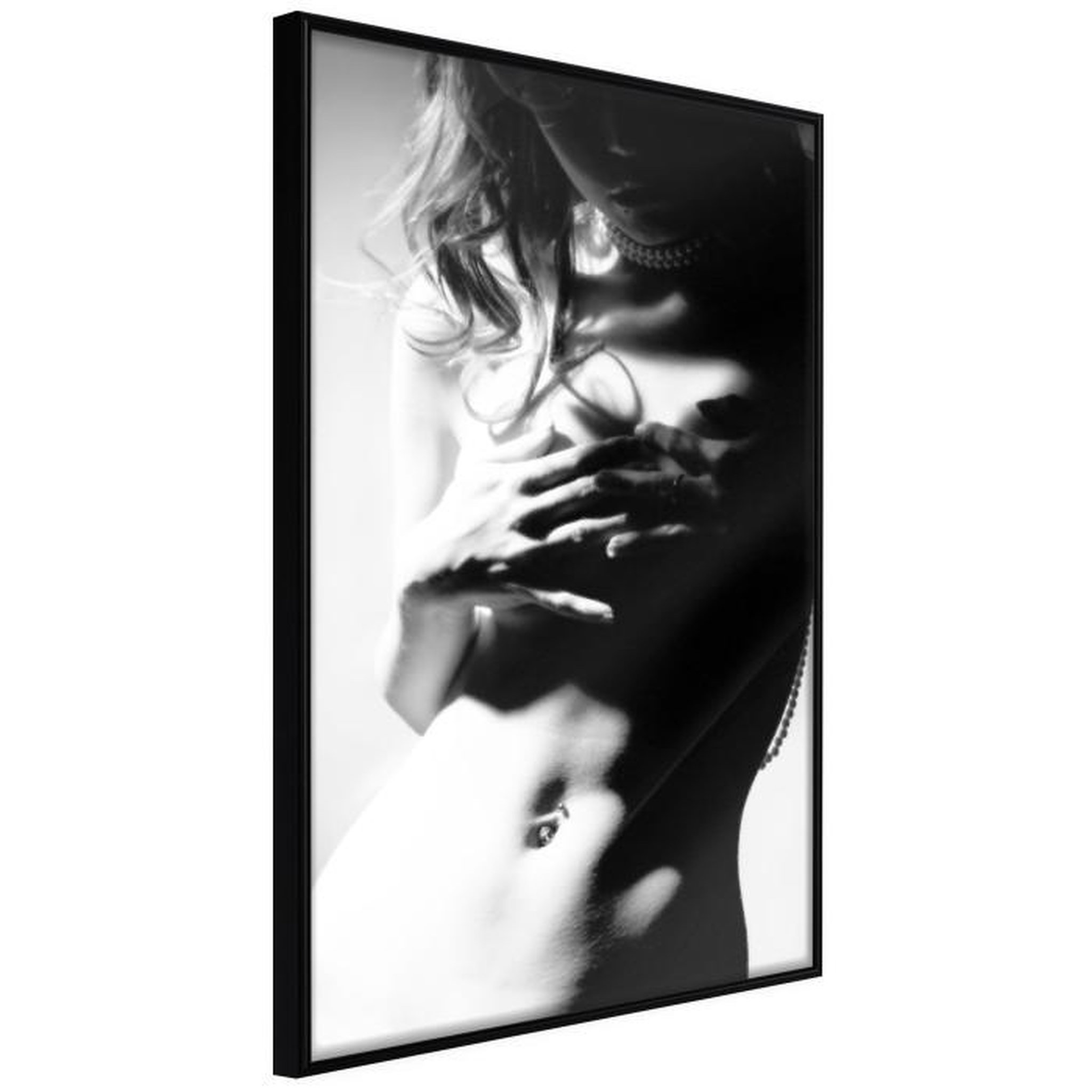 Paris Prix Affiche Murale Encadrée  Feminine Beauty. Coloris disponibles : Noir, Jaune