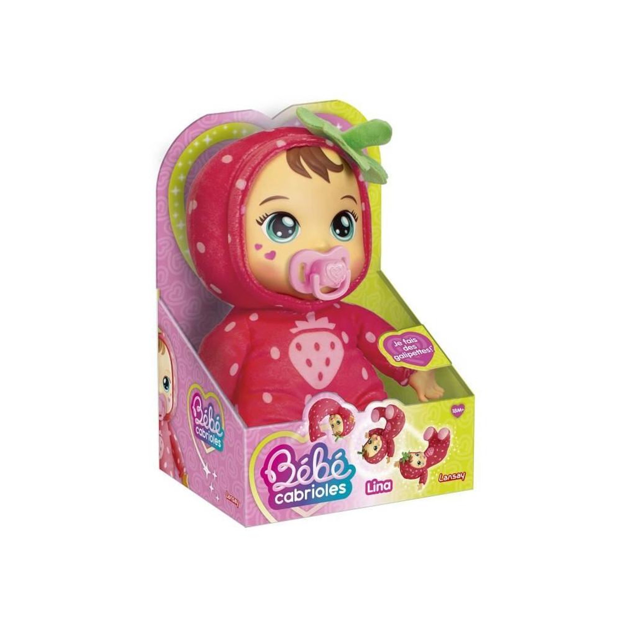 LANSAY Poupon - LANSAY - Mon bébé cabrioles - Lina la fraise - Des 18 mois