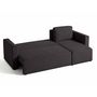 Voir la diapositive 4 : BEST MOBILIER Canopy - canapé d'angle réversible - 4 places - convertible avec coffre - en tissu texturé
