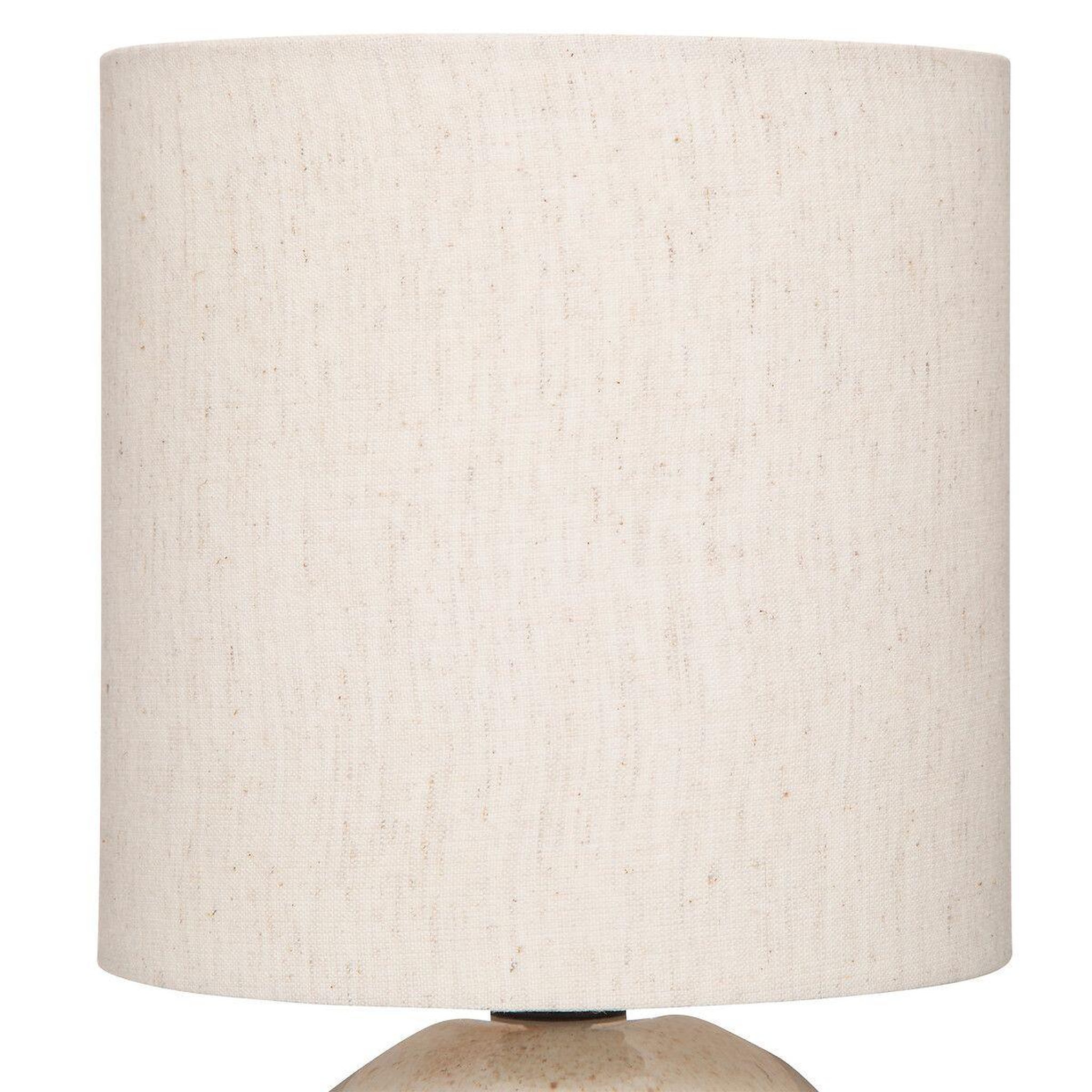 Voir la diapositive 2 : ATMOSPHERA Lampe à poser boule  gaia  28cm lin