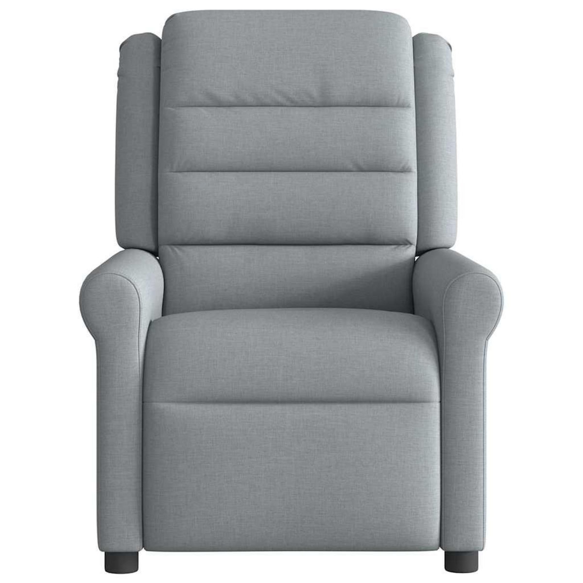 VIDAXL Fauteuil de massage inclinable Gris clair Tissu