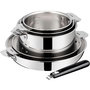 Voir la diapositive 1 : Lagostina Batterie de cuisine Esperta triply 5 pièces + poignée